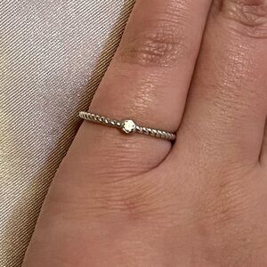 Minimalist CZ Ring, Sterling Silver, Size 7